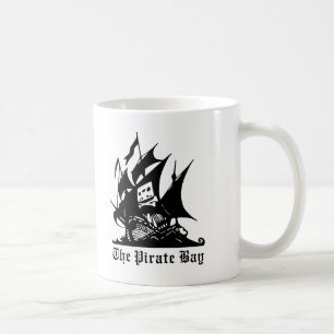 the pirate bay pirate ship logo coffee mug