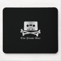 The Pirate Bay Silver Cross Bone Logo Mouse Pad
