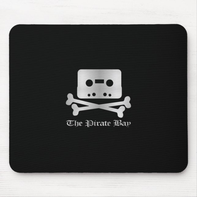 The Pirate Bay Silver Cross Bone Logo Mouse Pad (Front)