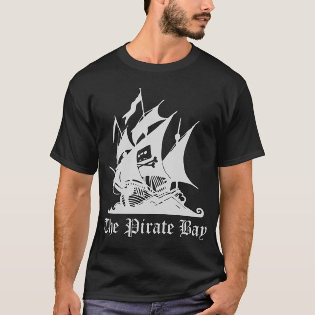 The Pirate Bay  T-Shirt Black - Customized (Front)