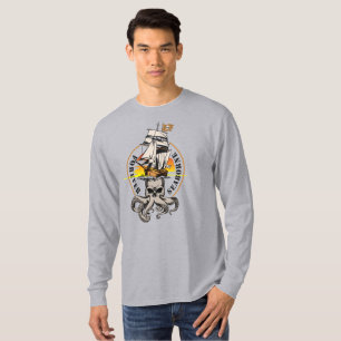 The Pirate of Seaborne (BLK Text)   Men Long Sleev T-Shirt