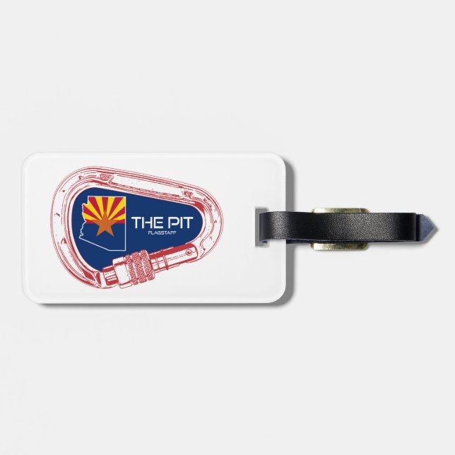 The Pit Flagstaff Arizona Climbing Carabiner Luggage Tag (Back Horizontal)