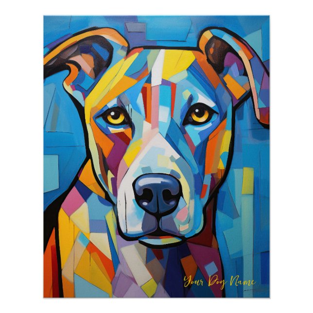 The Pitbull Dog Portrait 001 - Sable Gabriel Poster (Front)