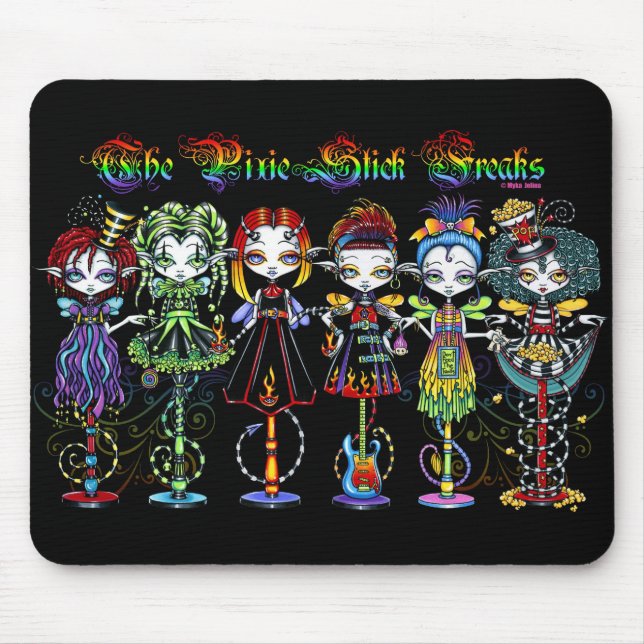 The Pixie Stick Freaks Whimsical Fairy Mouspad Mouse Pad (Front)