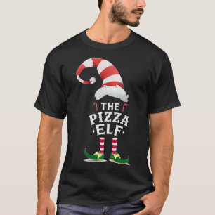 The Pizza Elf Funny Christmas Santa Design Pullove T-Shirt