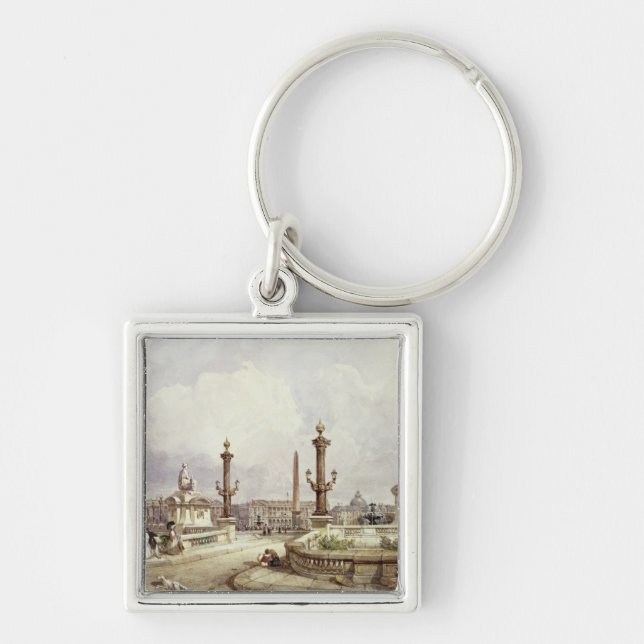 The Place de la Concorde, c.1837 Keychain (Front)