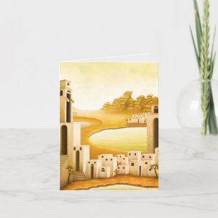 "The Place" - Middle East / Orient Desert Painting Holiday Card