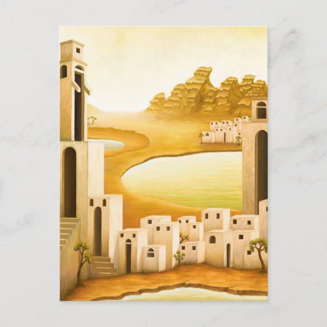 "The Place" - Middle East / Orient Desert Painting Postcard (Front)