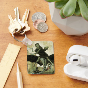 The Plague by Arnold Bocklin, Vintage Symbolism Keychain