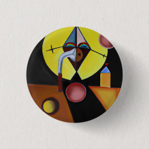 The Plague Doctor - Oil Painting 1 Inch Round Button