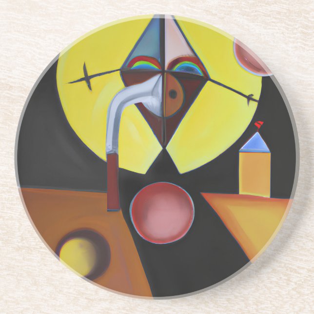 The Plague Doctor - Oil Painting Coaster (Front)