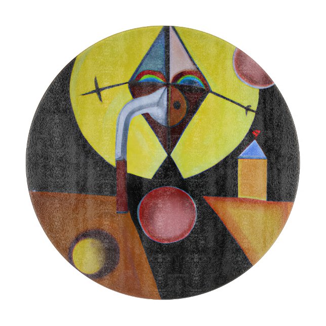 The Plague Doctor - Oil Painting Cutting Board (Front)