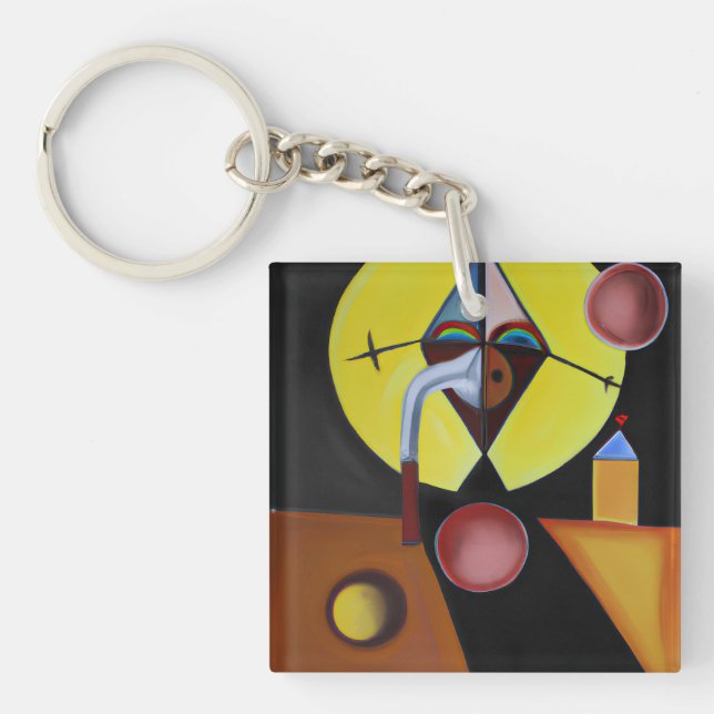 The Plague Doctor - Oil Painting Keychain (Front)