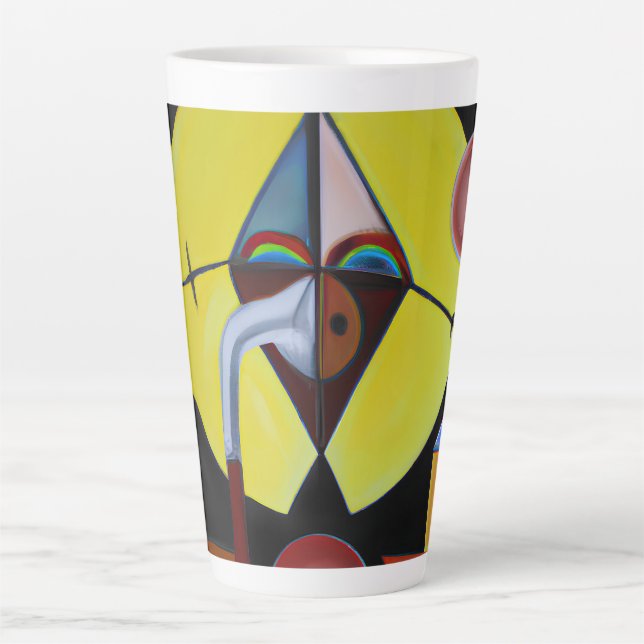 The Plague Doctor - Oil Painting Latte Mug (Front)