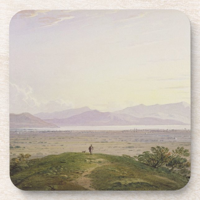 The Plains of Marathon, 1834 (graphite & w/c with Coaster (Front)