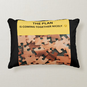 THE PLAN IS COMING TOGETHER NICELY. 😏 ACCENT PILLOW