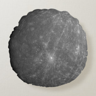 The Planet Mercury Round Pillow