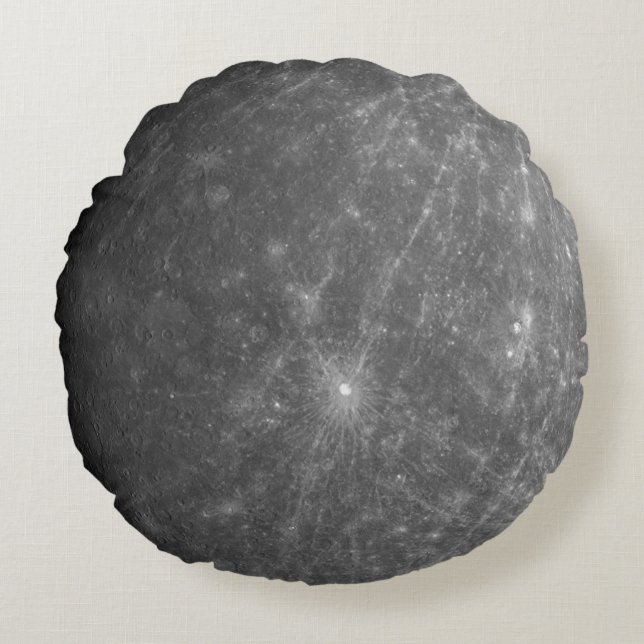 The Planet Mercury Round Pillow (Front)