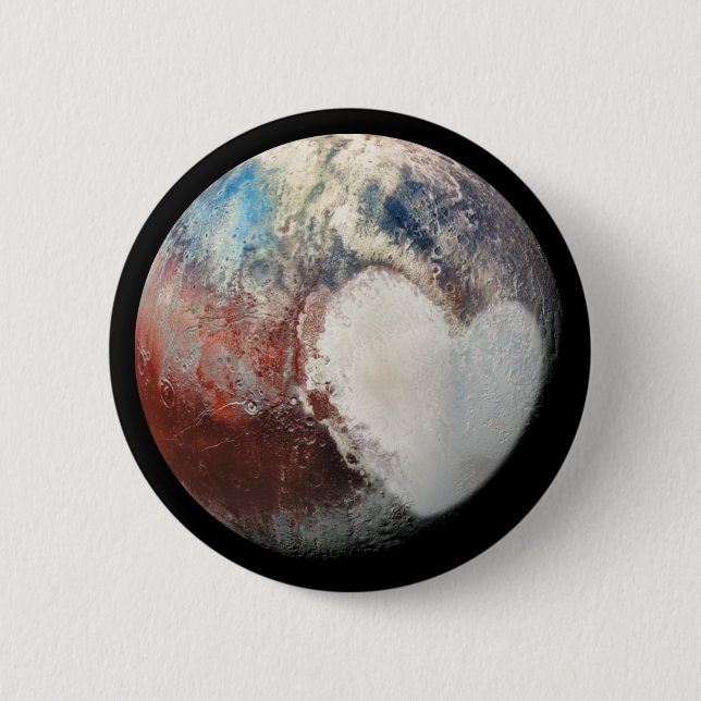 The Planet Pluto 2 Inch Round Button (Front)