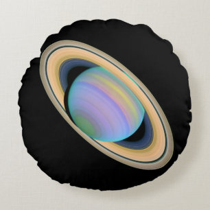 The Planet Saturn Round Pillow