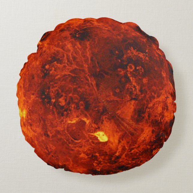 The Planet Venus Round Pillow (Front)