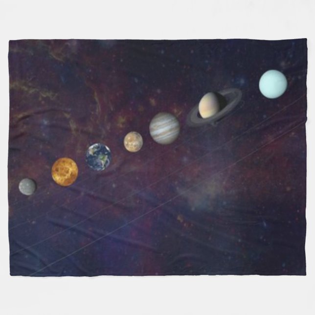 THE PLANETS 2 FLEECE BLANKET (Front (Horizontal))