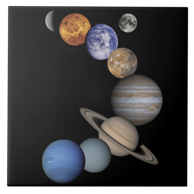 The Planets of our Solar System Decorative Tile (Front)