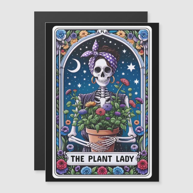 "The Plant Lady" Tarot Card Magnet (Front/Back)