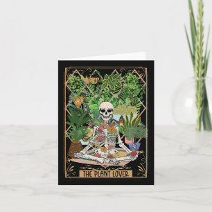 The Plant Lover Tarot Card Skeleton Spooky Season 