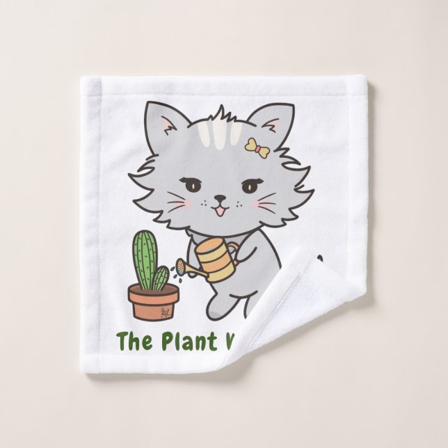 The Plant Whisperer Persian Cat Wash Towel (Wash Cloth)