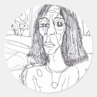 the plastic mom classic round sticker