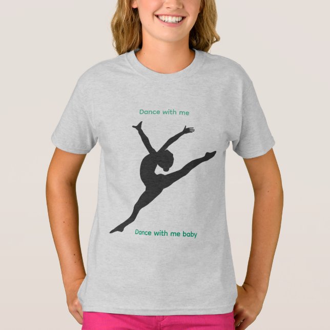 The Playground T-Shirt with dancer in steel gray (Front)