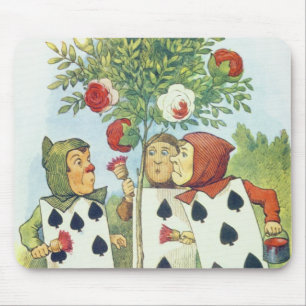 The Playing Cards Painting the Rose Bush Mouse Pad