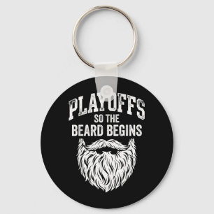 The Playoffs The Beard Begins Ice Hockey Lover Keychain