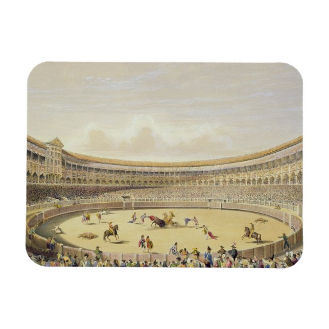 The Plaza de Toros of Madrid, 1865 (colour litho) Magnet (Horizontal)