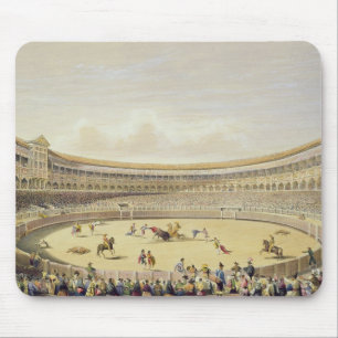 The Plaza de Toros of Madrid, 1865 (colour litho) Mouse Pad