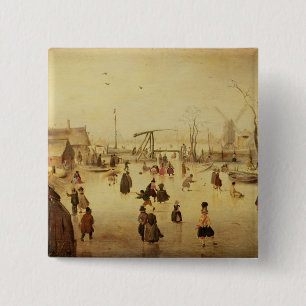 The Pleasures of Winter 2 Inch Square Button