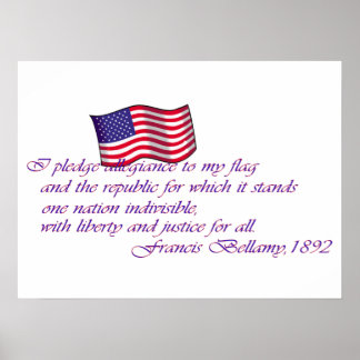 The Pledge of Allegiance - 1892 Poster