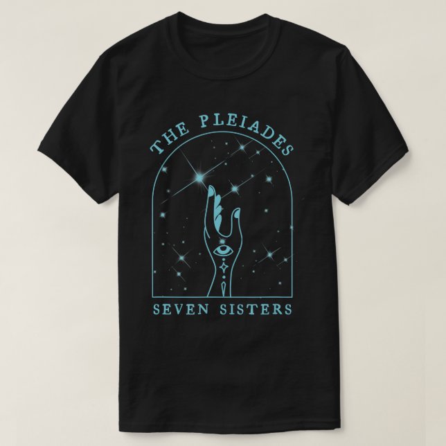 The Pleiades Boho Celestial Illustration for Women T-Shirt (Design Front)