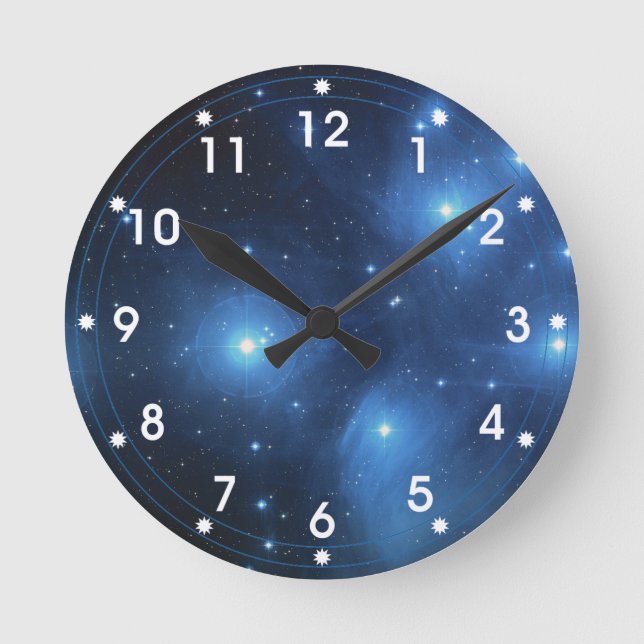 The Pleiades star cluster Round Clock (Front)