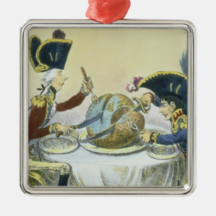 The Plum Pudding in Danger, 1805 Metal Ornament