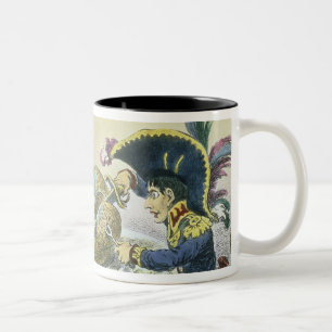 The Plum Pudding in Danger, 1805 Two-Tone Coffee Mug
