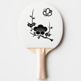 The plum-tree is in the middle of the shade ping pong paddle