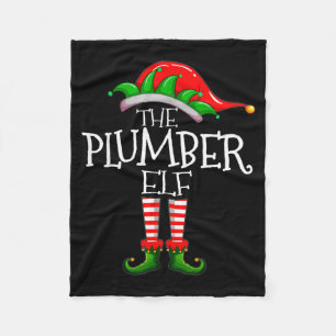 The Plumber Elf Christmas Gift, Plumbing Xmas Paja Fleece Blanket
