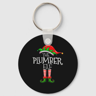 The Plumber Elf Christmas Gift, Plumbing Xmas Paja Keychain