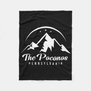 The Poconos Pennsylvania Ski Resort Skiing Snowboa Fleece Blanket