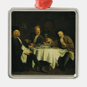 The Poet Alexis Piron  at the Table Metal Ornament
