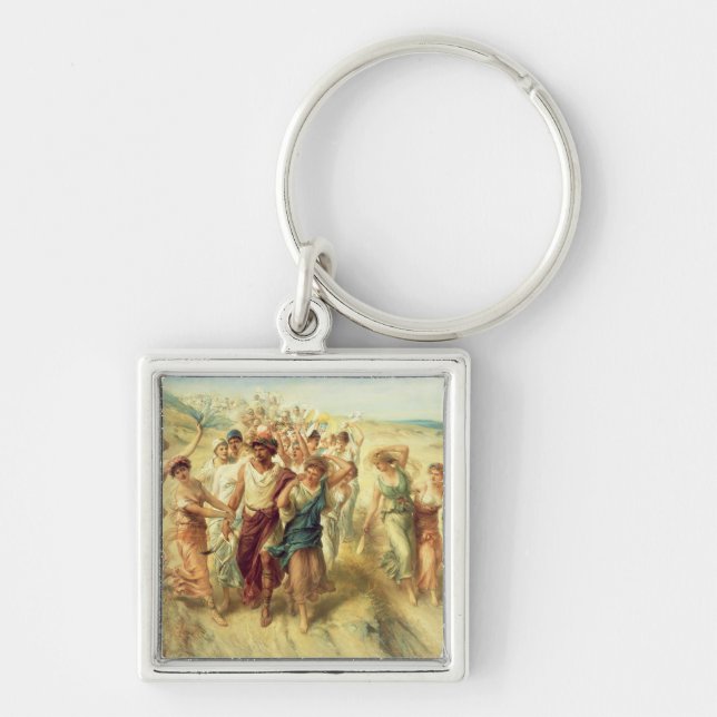 The Poet Anacreon (570-485 BC) with his Muses, 189 Keychain (Front)