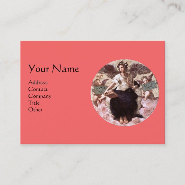 THE POETRY Allegory Fresco by Raffaello Sanzio Business Card (Front)