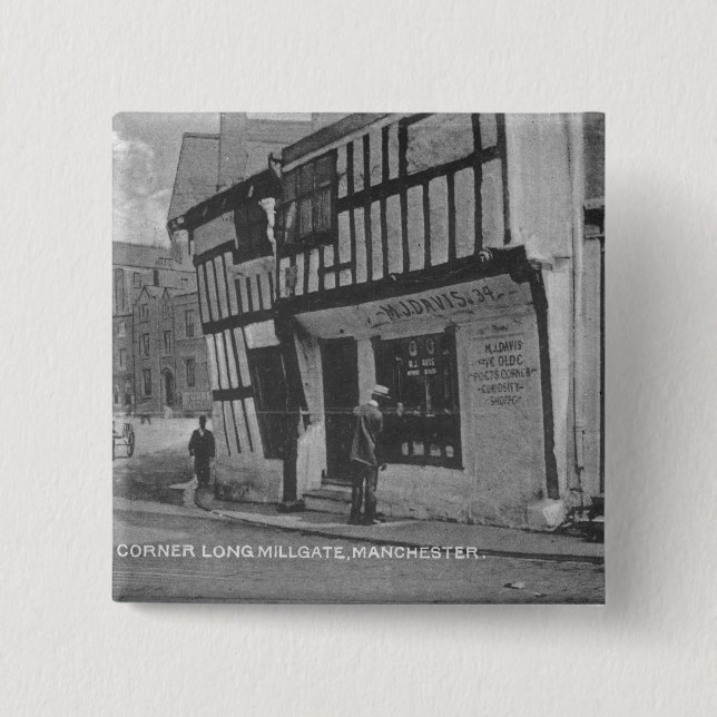 The Poet's Corner 2 Inch Square Button (Front)